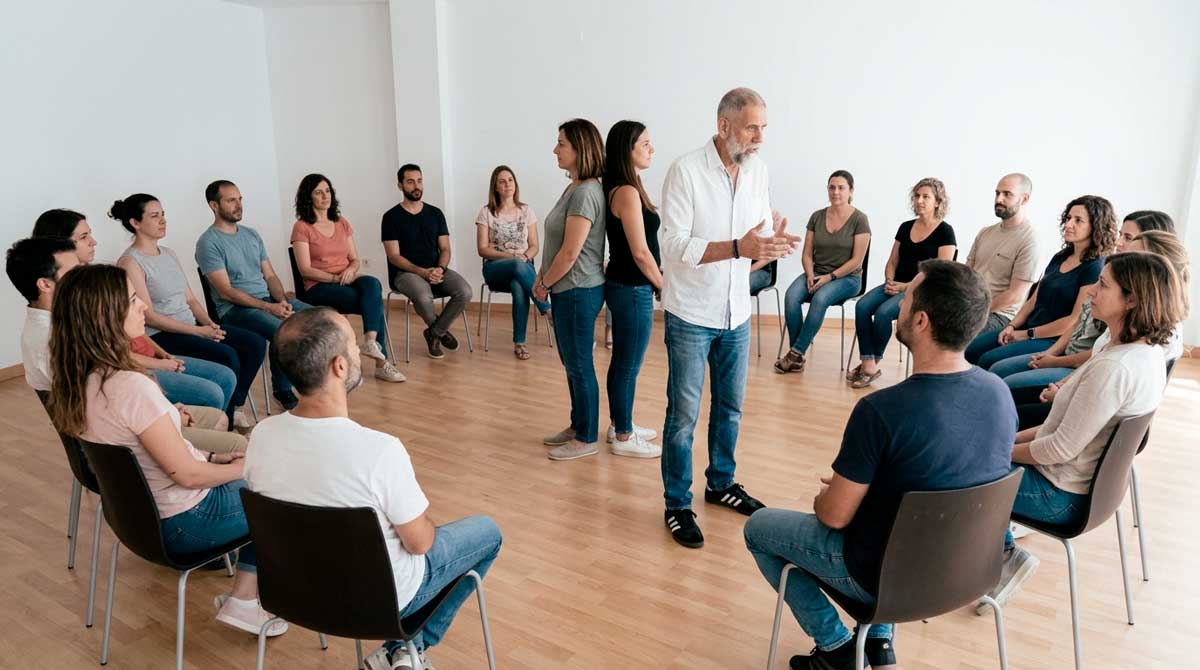 Personas en un taller de constelaciones familiares